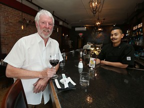 Brian Bannon, left, and chef John Alvarez are photographed at the Sushi Guru in Windsor on Friday, July 3, 2015. Bannon is reviving his wine pairing dinners and is looking to round up former members of the Bec Fin Supper Club. (TYLER BROWNBRIDGE / The Windsor Star)