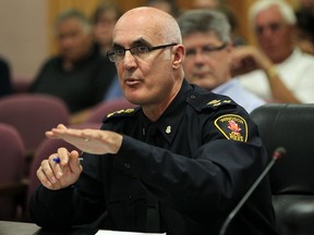 Windsor police Chief Al Frederick speaks about regional policing during a Windsor city council meeting on Tuesday, August 4, 2015. (DAN JANISSE/The Windsor Star)