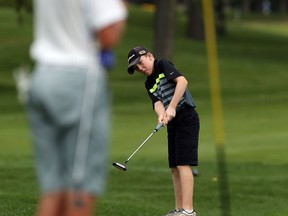 Rylan Marontate takes part in match play on day two of the Essex-Kent Golf Tournament at the Roseland Golf Course in Windsor on Tuesday, August 18, 2015.                          (TYLER BROWNBRIDGE/The Windsor Star)