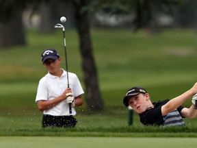 Tyler Hurtubise takes part in match play on day two of the Essex-Kent Golf Tournament at the Roseland Golf Course in Windsor on Tuesday, August 18, 2015.                          (TYLER BROWNBRIDGE/The Windsor Star)