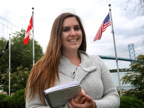 Alicia Pomeroy studies Border Management and International Trade at University of Windsor Tuesday August 25, 2015. (NICK BRANCACCIO/The Windsor Star)