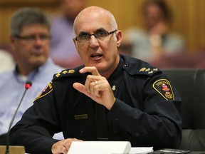 Windsor Police Chief Al Frederick speaks during the Windsor city council meeting, Tuesday, Aug. 4, 2015. (DAN JANISSE/The Windsor Star)