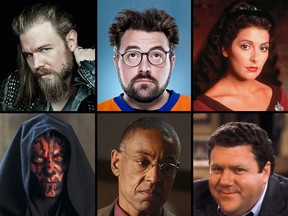 Scheduled celebrity guests for Windsor Comicon at Caesars Windsor on Aug. 15 and 16. Clockwise from top left: Actor Ryan Hurst, director Kevin Smith, actress Marina Sirtis, actor George Wendt, actor Giancarlo Esposito, and actor Ray Park. (The Windsor Star)