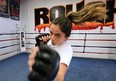 Randi Field is shown on Aug. 5, 2015, at the Rough Boxing Gym in Windsor. (DAN JANISSE/The Windsor Star)