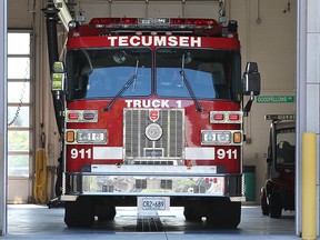 A fire truck is shown at the Tecumseh Fire and Rescue Station 1 in Tecumseh, Ont. on Aug. 6, 2015. (DAN JANISSE/The Windsor Star)