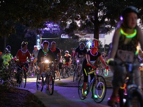 A scene from the Glow Ride in 2014. (Rick Dawes / The Windsor Star)