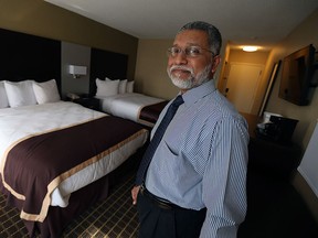Days Inn general manager Asrar Ahmed is photographed in one of the newly renovated rooms in downtown Windsor on Tuesday, August 18, 2015. Due to sports tournaments the Days Inn and almost every other hotel in the city is full for the labour day weekend.                          (TYLER BROWNBRIDGE/The Windsor Star)