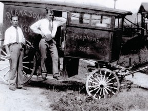 The history of Blak’s Bakery in Windsor dates back to the days of horse and buggy as shown in this photo  (right), courtesy of Tony Blak.