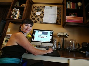 Karen Scaddan in her home office in LaSalle on Monday, August 24, 2015. Scaddan offers up some tips for getting organized before the start of the school year. (TYLER BROWNBRIDGE/The Windsor Star)