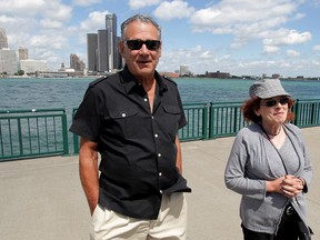 U.S. residents Irving, left, and Doreen Lichtman walk along the Windsor riverfront on Thursday, Aug. 20, 2015. Irving Lichtman has shopped in Windsor at Freed's in the past. (NICK BRANCACCIO / The Windsor Star)