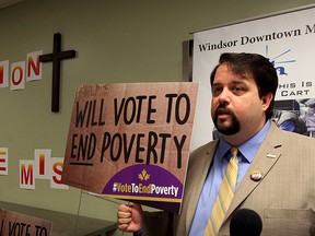 Downtown Mission Executive Director Ron Dunn during kick-off of 'Vote to End Porverty' campaign September 1, 2015. The event was held at Downtown Mission of Windsor on Victoria Avenue. (NICK BRANCACCIO/The Windsor Star)