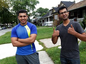 Ali Emran, 21, left, a 2nd-year mechanical engineering student and Basit Ishtiaq, 22, sociology graduate know all about parties which pop up in the neighbourhoods around University of Windsor as students arrive for the 2015-16 year September 4, 2015.  (NICK BRANCACCIO/The Windsor Star)