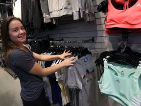Adidas manager Leah Curd is anxious to see what improvements will be made under the outlet mall’s new owners. “A lot of things are missing that used to be here,” Crud said Thursday, Sept. 17, 2015. (TYLER BROWNBRIDGE/The Windsor Star)