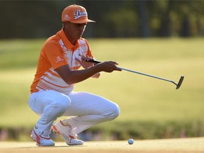 Rickie Fowler of the United States in action during the final round of the Deutsche Bank Championship at TPC Boston on Monday in Norton, Mass.
Photograph by: Ross Kinnaird , Getty Images