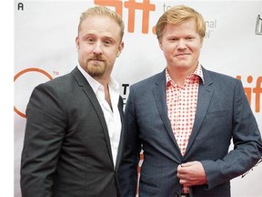 Actors Ben Foster (left) and Jesse Plemons arrive on the red carpet at the gala for the film "The Program," at the 2015 Toronto International Film Festival in Toronto on Sunday, Sept. 13, 2015. THE CANADIAN PRESS/Frank Gunn