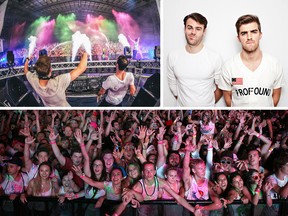 New York City DJ duo The Chainsmokers (top) and a scene from last year's Coming Home Music Festival (bottom). The 2015 edition of the festival hits Windsor's riverfront on Saturday, Sept. 12. (Dax Melmer / The Windsor Star)