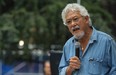 Canadian environmental activist David Suzuki is shown speaking at a science rally in Vancouver, B.C. in September 2013. (Ward Perrin / PNG)