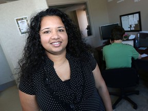 Rukshini Ponniah-Goulin, executive director of the Distress Centre, is photographed in the centre in Windsor on Monday, Sept. 14, 2015. The centre lost their major funder when the United Way decided to no longer fund the program.                              (TYLER BROWNBRIDGE/The Windsor Star)