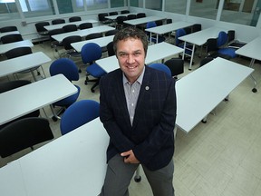 Charles Macdonald, acting dean with the faculty of science, is photographed in a classroom at the University of Windsor in Windsor on Monday, Sept. 14, 2015.  (TYLER BROWNBRIDGE/The Windsor Star)