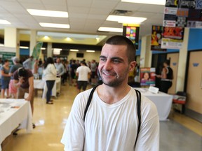 Ben Nagle, 24 is studying office administration at  St. Clair College. (JASON KRYK/The Windsor Star)