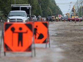 Construction crews continue to work on Texas Road in Amherstburg on Friday, September 18, 2015.                                (TYLER BROWNBRIDGE/The Windsor Star)
