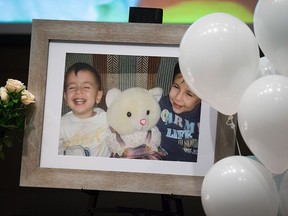 Brothers Alan and Ghalib Kurdi is displayed during a memorial service for them and their mother in Vancouver, B.C., on Saturday September 5, 2015.  (Canadian Press files)