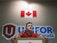 Unifor Local 444 president Dino Chiodo speaks during a news conference in this June 2015 file phoot.