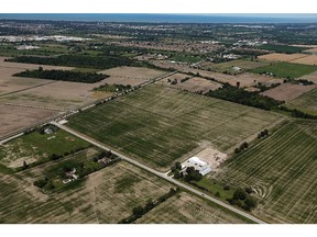 The proposed site for the new Windsor mega hospital at the corner of County Road 42 and the 9th concession is seen in Windsor on July 15, 2015.                         (TYLER BROWNBRIDGE/The Windsor Star)