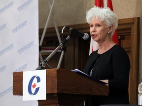 WINDSOR, ON. SEPTEMBER 30, 2015. --   Jeff Watson, from the Conservative Party of Canada, takes part in the Windsor-Essex Regional Chamber of Commerce federal election debate at the Caboto Club in Windsor on Wednesday, September 30, 2015.                                  (TYLER BROWNBRIDGE/The Windsor Star)