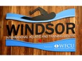 Windsor, ONT. May 25, 2015 -- Windsor International Aquatic and Training Centre logo/sign during event to support Tim Hortons camp day, Monday May 25, 2015.  (NICK BRANCACCIO/The Windsor Star).