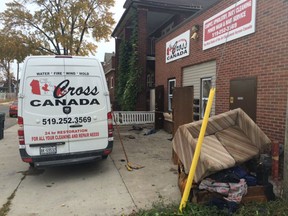 Three people were displaced following a blaze at 729 Cataraqui St. on Oct. 26, 2015.