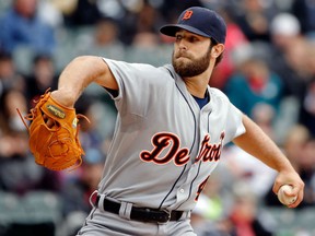 Daniel Norris #44 of the Detroit Tigers pitches against the Chicago White Sox during the first inning at U.S. Cellular Field on October 4, 2015 in Chicago, Illinois.  (Photo by Jon Durr/Getty Images)
