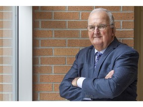 WINDSOR, ON.: OCTOBER 4, 2015 -- Jack Costello, pictured outside the Ambassador Auditorium at the University of Windsor, Sunday, Oct. 4, 2015, received a sport achievement award at the 2015 Alumni Sports Hall of Fame induction ceremony. (DAX MELMER/The Windsor Star)