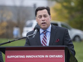 Brad Duguid, Minister of Economic Development, Employment and Infrastructure is pictured in Waterloo, Ont. on Oct. 13, 2015.