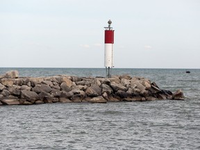 The Belle River breakwall is seen on Oct. 27, 2015 in Belle River, Ont