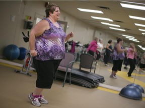 Diane Marley participates in the Renew Exercise Program at Windsor Squash and Fitness on Thursday, Oct. 8, 12015.