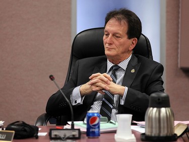 Paul Borrelli participates in the auditor general report debate during a council meeting at city hall in Windsor on Thursday, October 29, 2015.