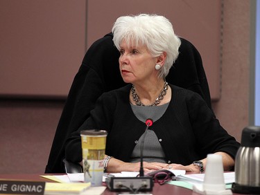 Jo-Anne Gignac participates in the auditor general report debate during a council meeting at city hall in Windsor on Thursday, October 29, 2015.