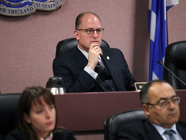 Drew Dilkens is pictured during a council meeting at city hall in Windsor on Thursday, October 29, 2015.