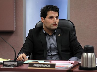 Fred Francis is pictured during an October 2015 council meeting.