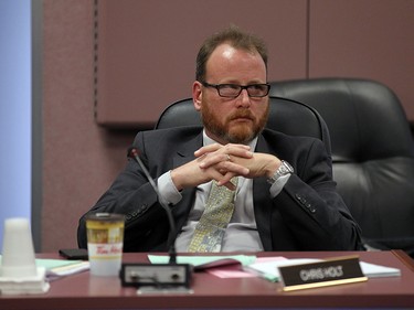 Chris Holt participates in the auditor general report debate during a council meeting at city hall in Windsor on Thursday, October 29, 2015.