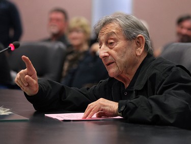 Al Nelman answers questions during a regular meeting at city hall in Windsor on Thursday, October 29, 2015.