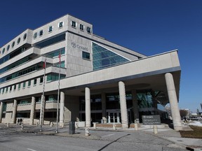 Exterior of Ontario Court of Justice on Chatham Street East.