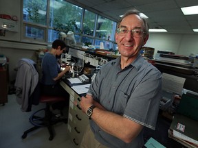 Jan Ciborowski is photographed in his lab at the University of Windsor on Monday, Oct. 20, 2015. Ciborowski has been awarded a grant to continue studying wet lands around the great lakes.