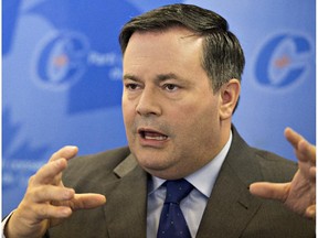 Conservative Party of Canada candidate Jason Kenney speaks at a news conference, Monday, Sept. 28, 2015, in Levis, Que. THE CANADIAN PRESS/Jacques Boissinot