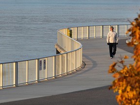 Area residents like John Hart enjoy a late autumn afternoon at Coventry Gardens November 14, 2012. (NICK BRANCACCIO/The Windsor Star)