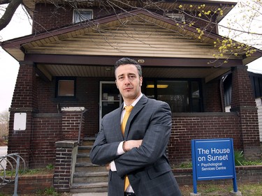 Dr. Antonio Pascual-Leone is shown in front of the University of Windsor's Psychological Services and Research Centre on Monday, April 27, 2015. The clinic works with victims of human trafficking.