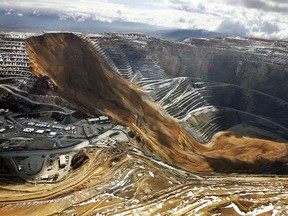 This photo shows the Kennecott Utah Copper Bingham Canyon Mine after a landslide Thursday, April 11, 2013 in Bingham Canyon, Utah. Kennecott Utah Copper has suspended mining inside one of the world's deepest open pits as geologists assess a landslide the company says it anticipated for months.