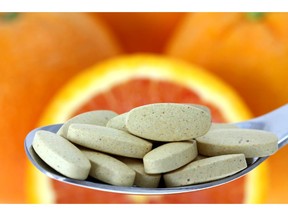 Vitamin C tablets.