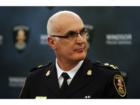 Windsor Police chief Al Frederick at police head quarters in Windsor on April 14, 2014.